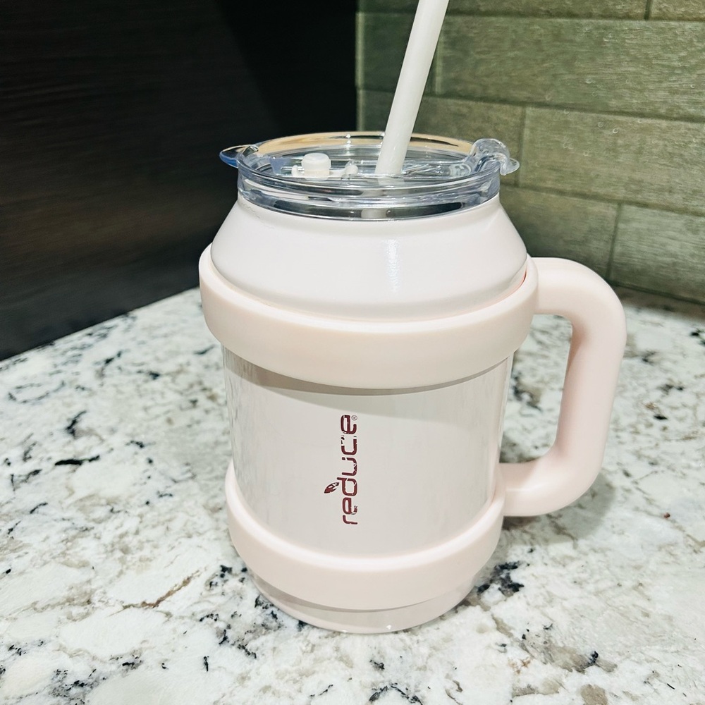Pink Water Bottle with Handle